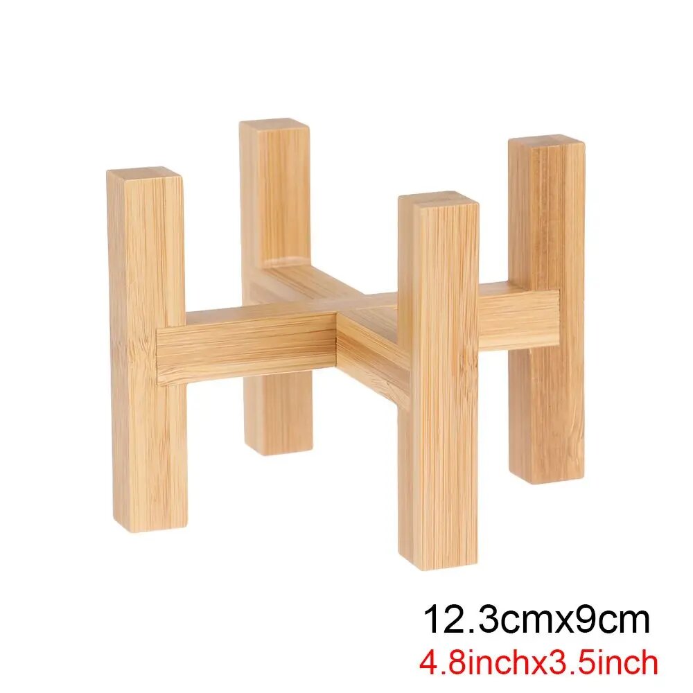 Деревянная подставка для горшков из бамбука 12.3cmx9cm