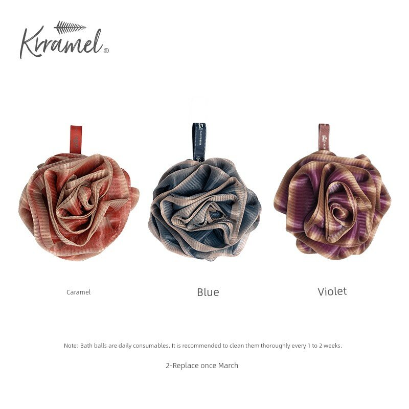 KRRAMEL Роскошный Пенящийся Банный Цветок - Карамель, Индиго и Фиолетовый