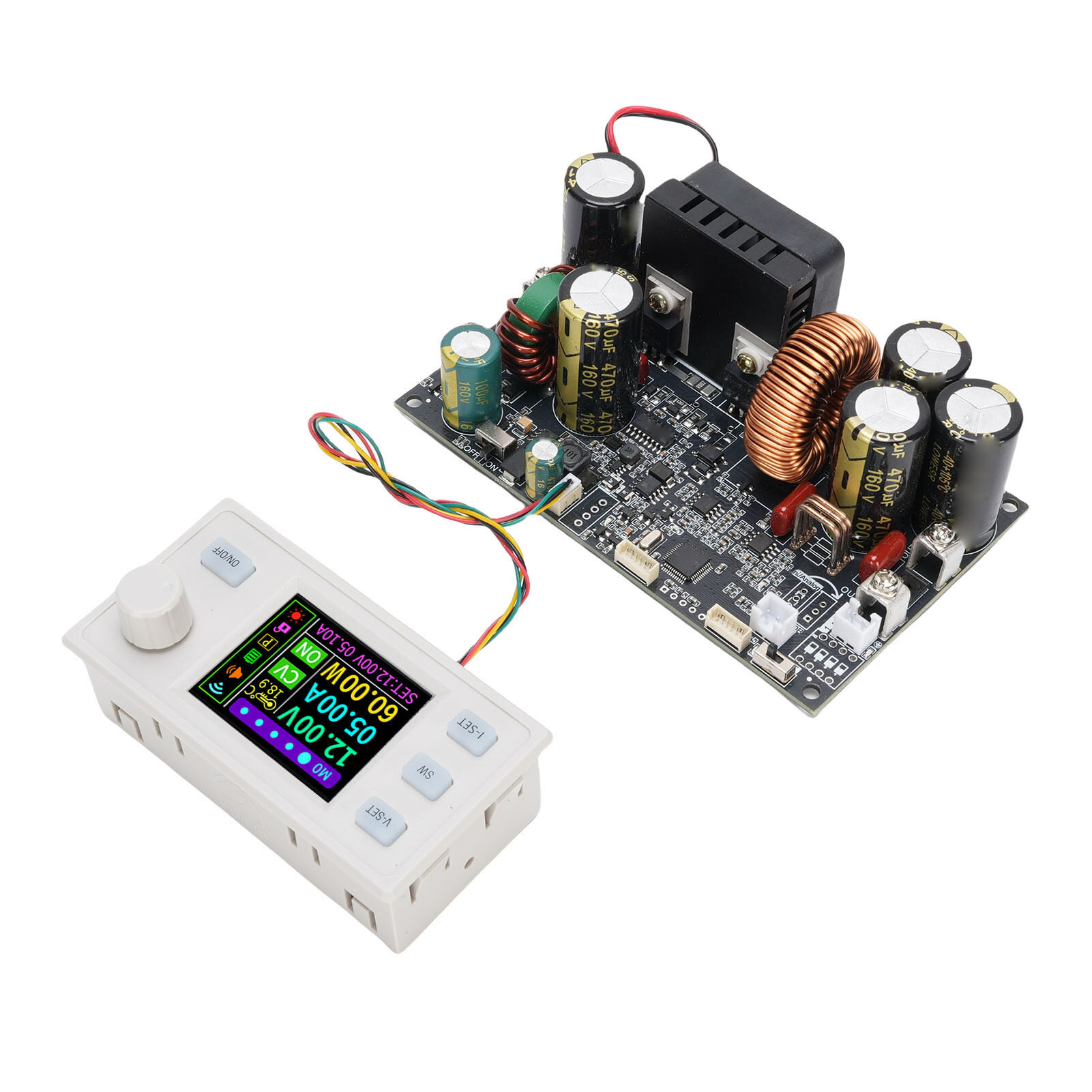 Регулятор напряжения с цифровым дисплеем 2000W, 12-140V до 0-125V, с постоянным током, ABS, для электроники