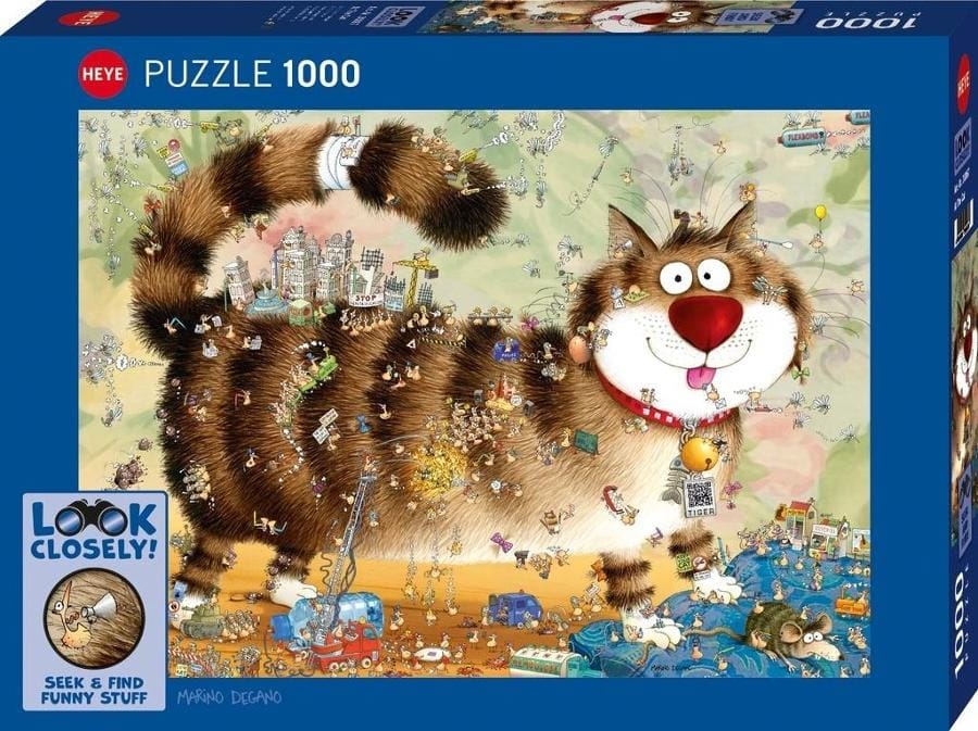Пазл HEYE Look Closely Кот, 1000 элементов, 70x50 см, разноцветный