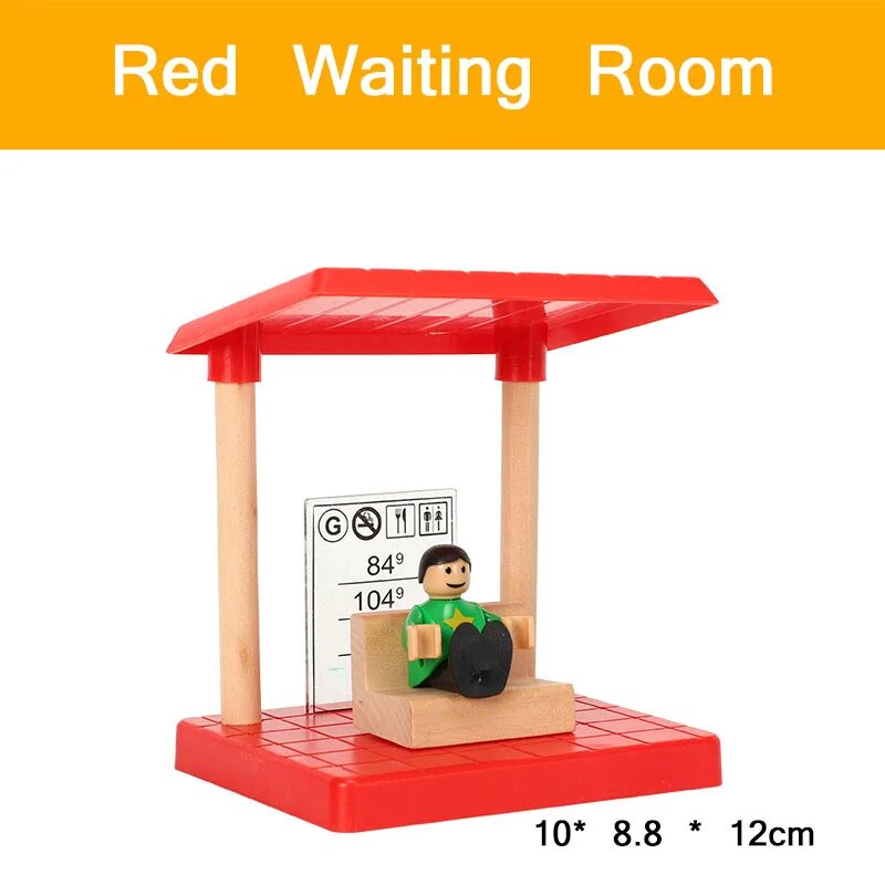 Деревянная остановка Red Waiting Room, WD-1050