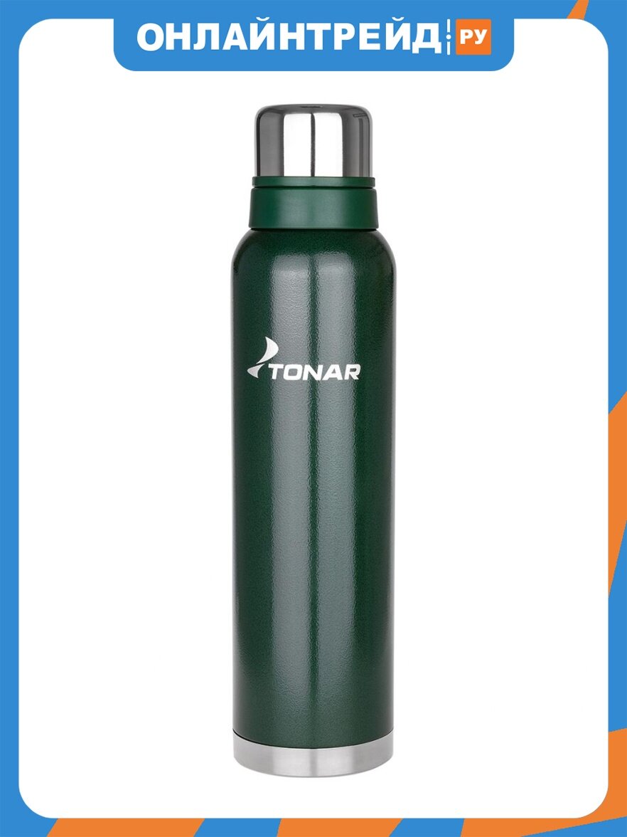 Тонар Термос (HS. TM-059-G) 1600ML с ситечком зеленый (2 крышки-кружки)