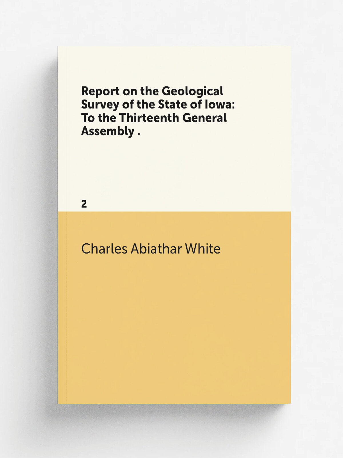 Report on the Geological Survey of the State of Iowa: To the Thirteenth General Assembly . 2 | Charles Abiathar White | 1870 | Printed and published…