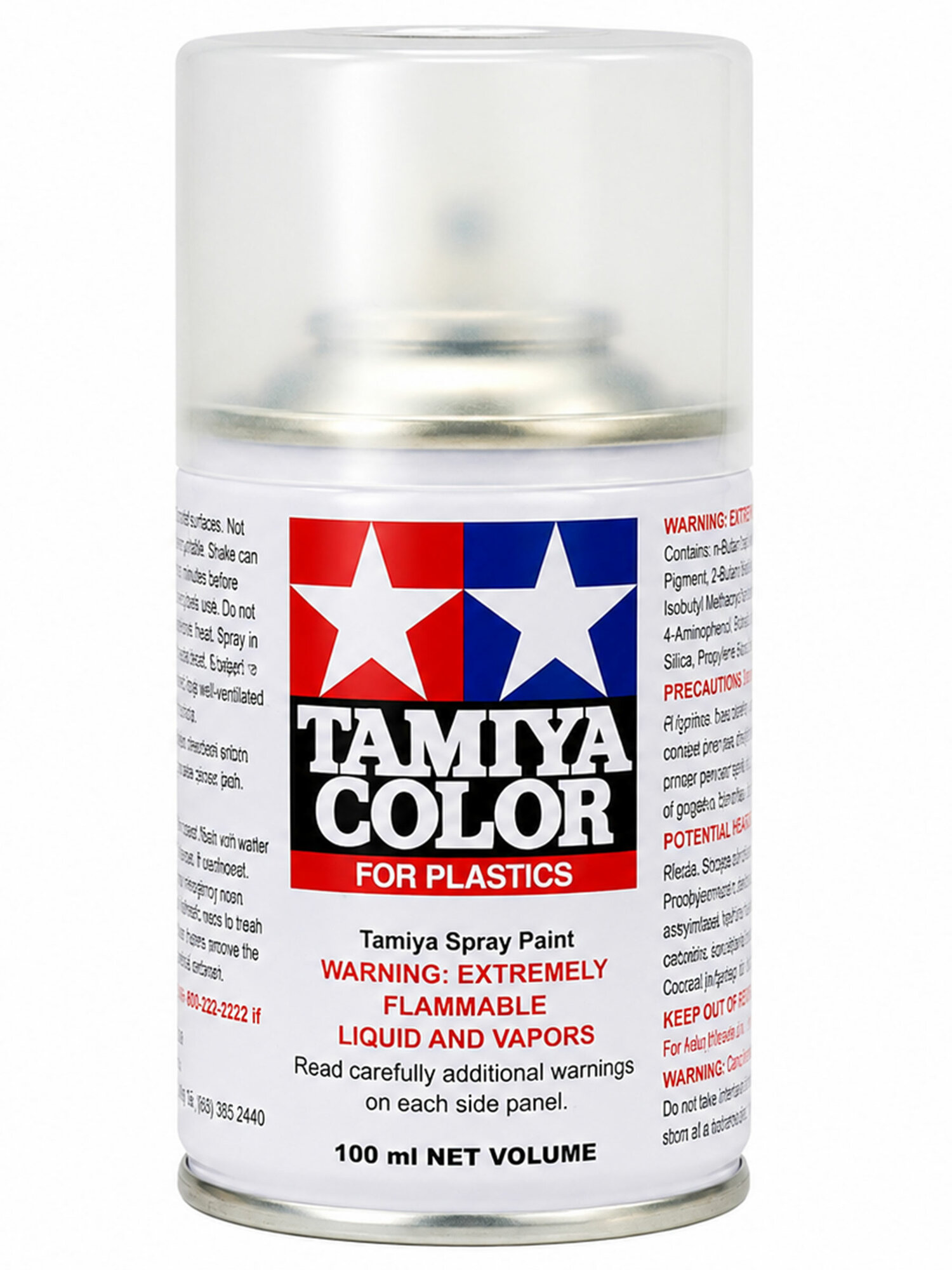 Лак аэрозольный акриловый прозрачный Tamiya TS-80 Flat Clear 85080 матовый, 100 мл
