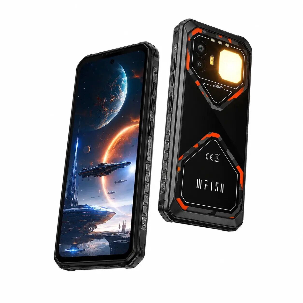 Сверхпрочный смартфон IIIF150 B2 с NFC, чипом MTK G100, 256 ГБ памяти, основной камерой 200 МП, батареей 15000 мАч и фонарями для кемпинга.