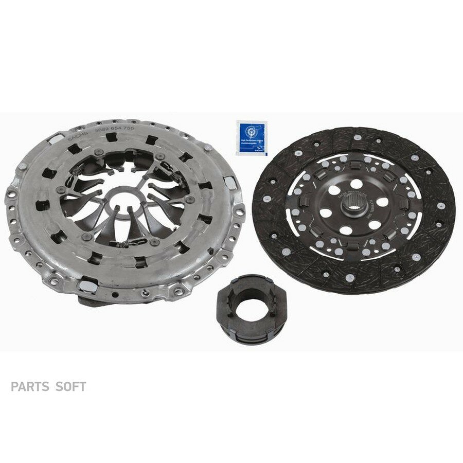 Комплект сцепления VW 1.8 TSI Golf VI 09- / Passat B6/B7/CC 07- \ AUDI 1.8 TFSI A3/TT 06- \ SKODA 1.8 TSI Octavia II/Superb II 07- \ SEAT 1.8 TFSI Altea/Leon/Toledo 07- от официального дистрибьютора, SACHS, артикул 3000951614
