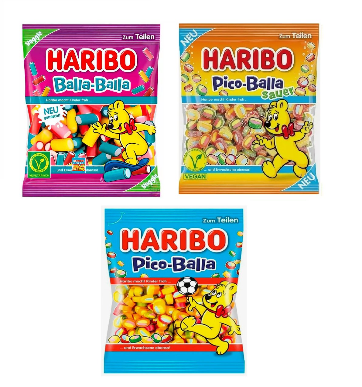 Набор HARIBO Pico и Balla Balla, ( 3 уп. х 160 гр)