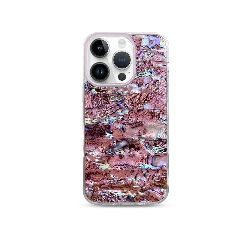 Чехол для телефона KZDOO Seashell из натуральной морской волны, Розовый, Pink, For ip14 pro max