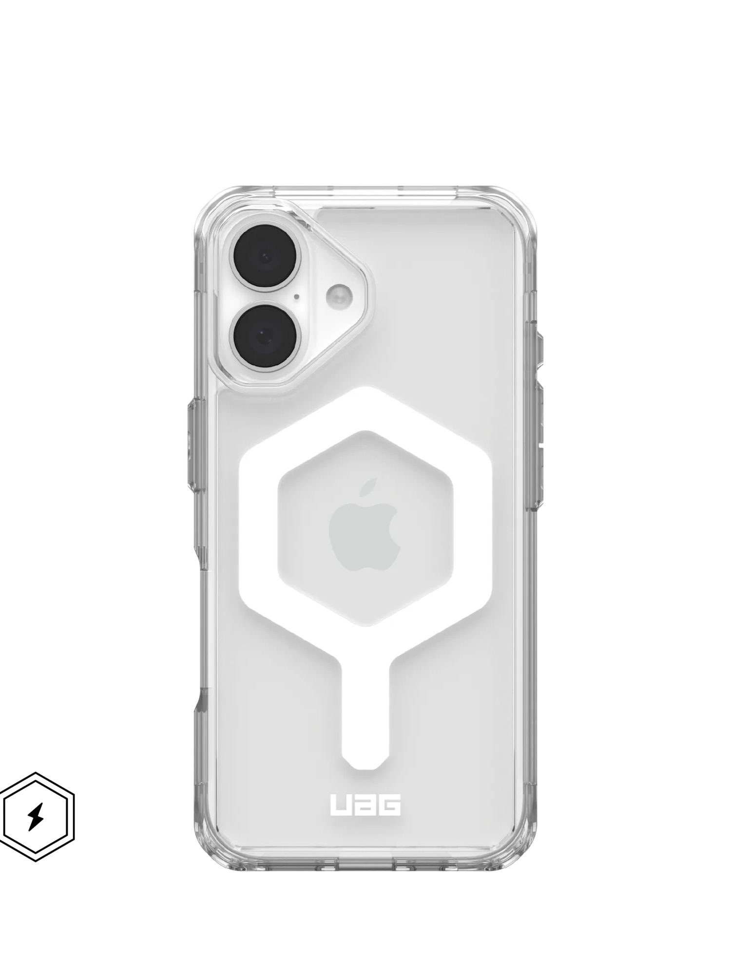Чехол UAG Plyo с MagSafe для Apple iPhone 16, прозрачный, противоударный, цвет Ice White