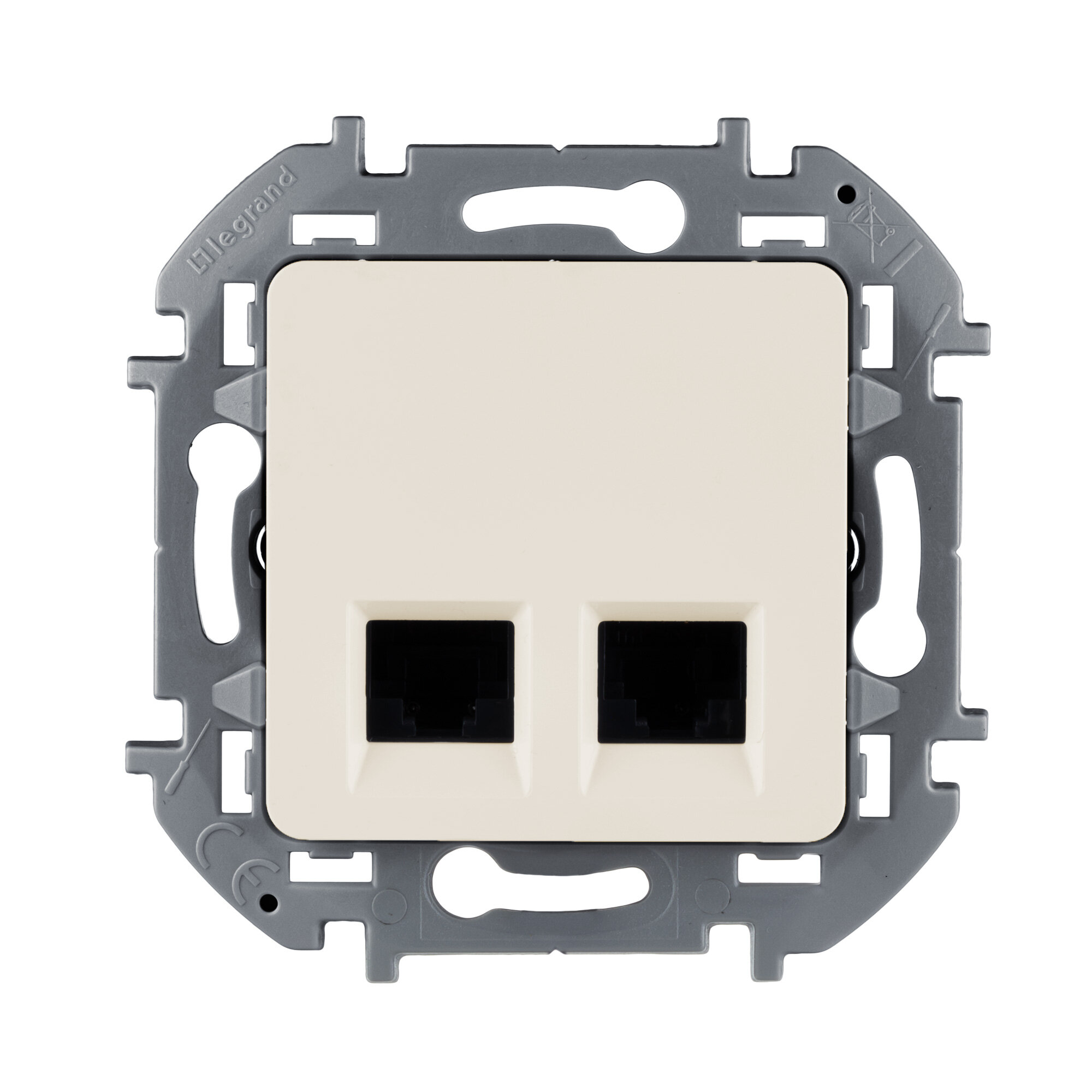 Legrand Розетка компьютерная двойная RJ45 категория 5e UTP Legrand Inspiria слоновая кость 673836