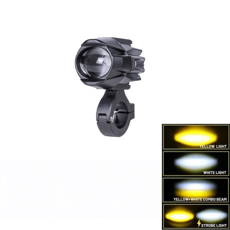 Мини прожектор для мотоцикла LED яркий 4 режима стробоскоп передняя фара 1 шт