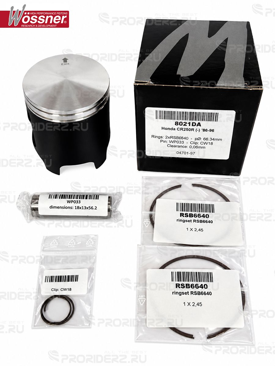 Поршень для мотоцикла CR250R 86-96 от бренда Wossner 8021DA