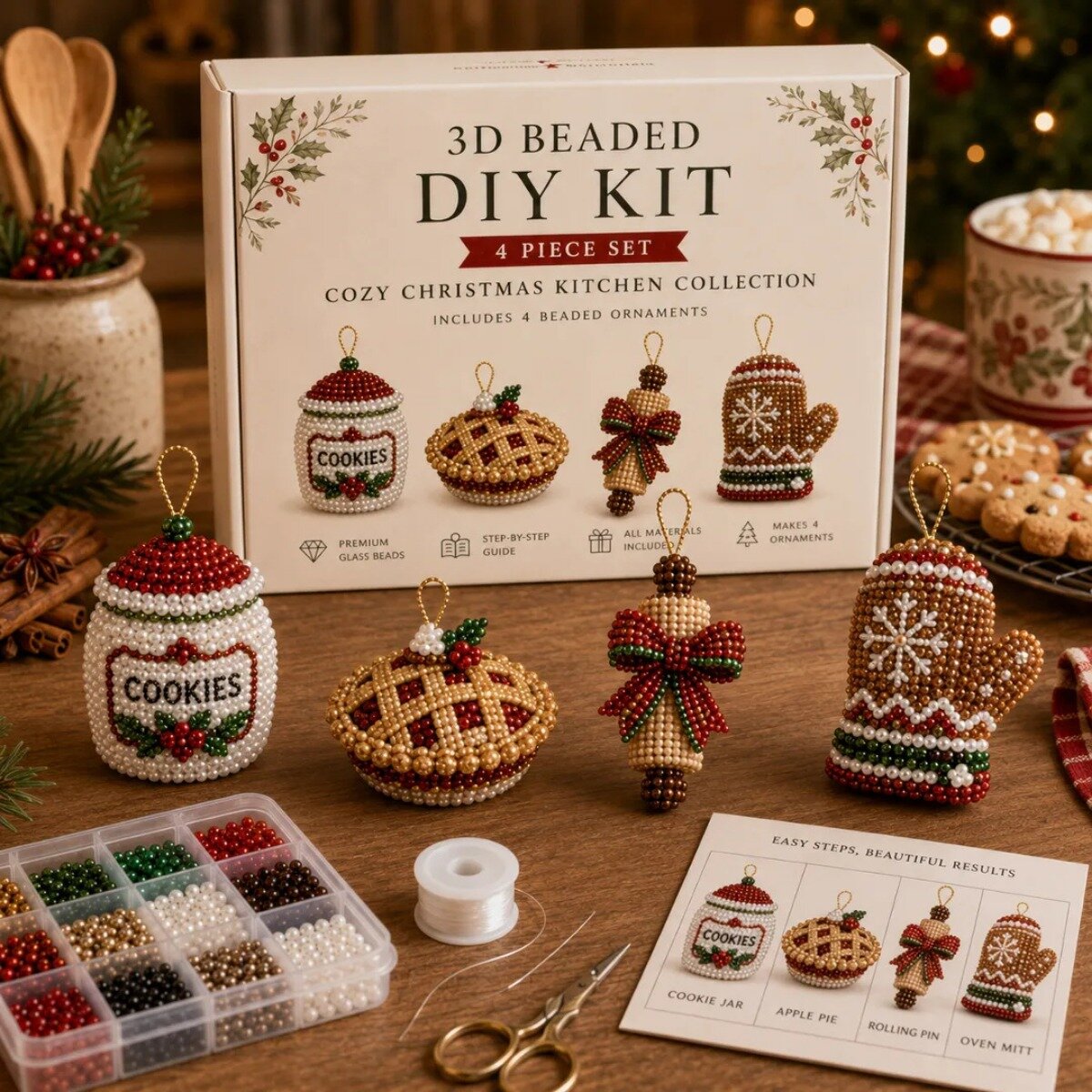 3D бисером Рождественские иконы DIY Kit Симфатические рождественские украшения из бисера