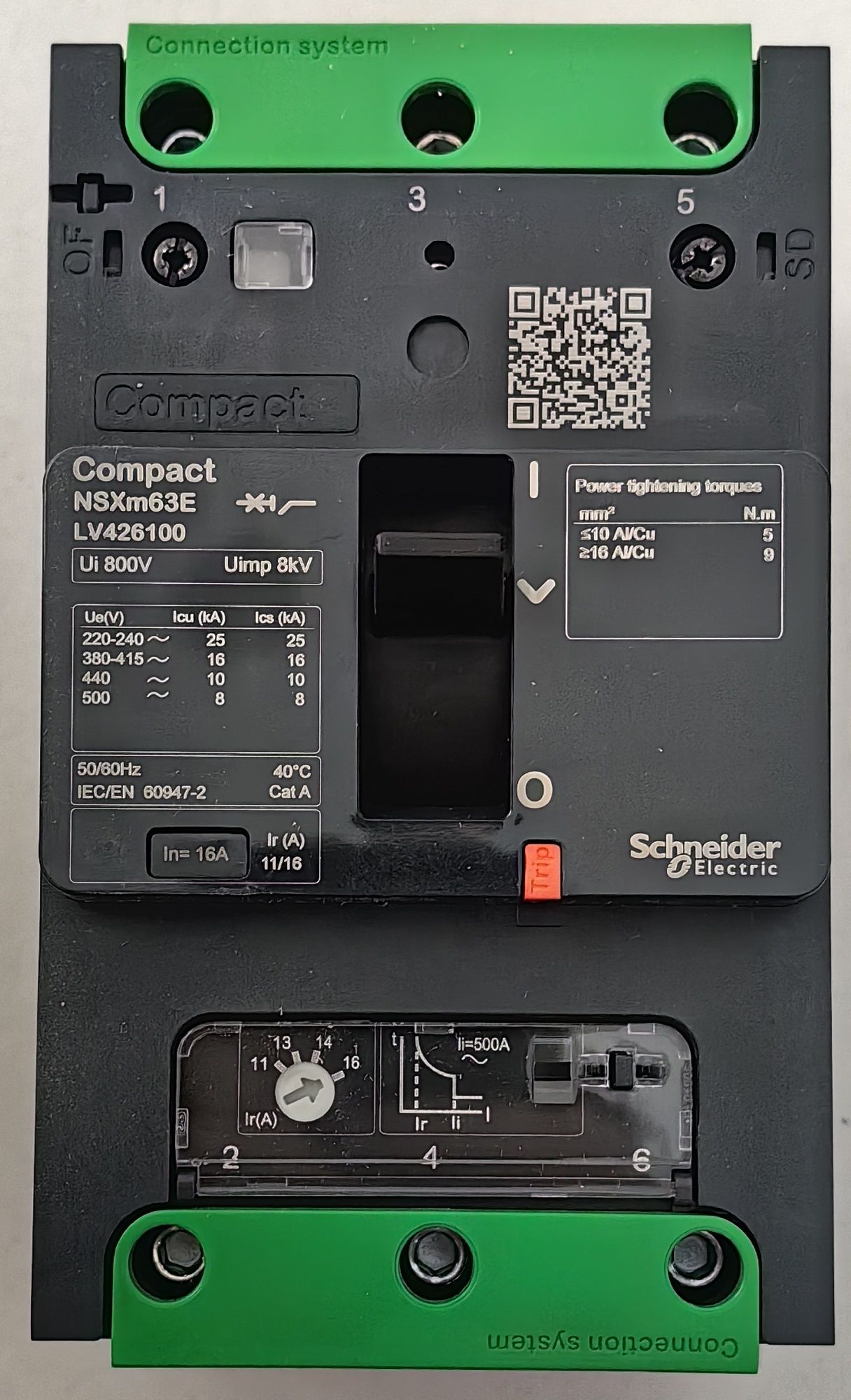 Автоматический выключатель Schneider Electric Elink 3П 16А NSXm TM16D арт. LV426100