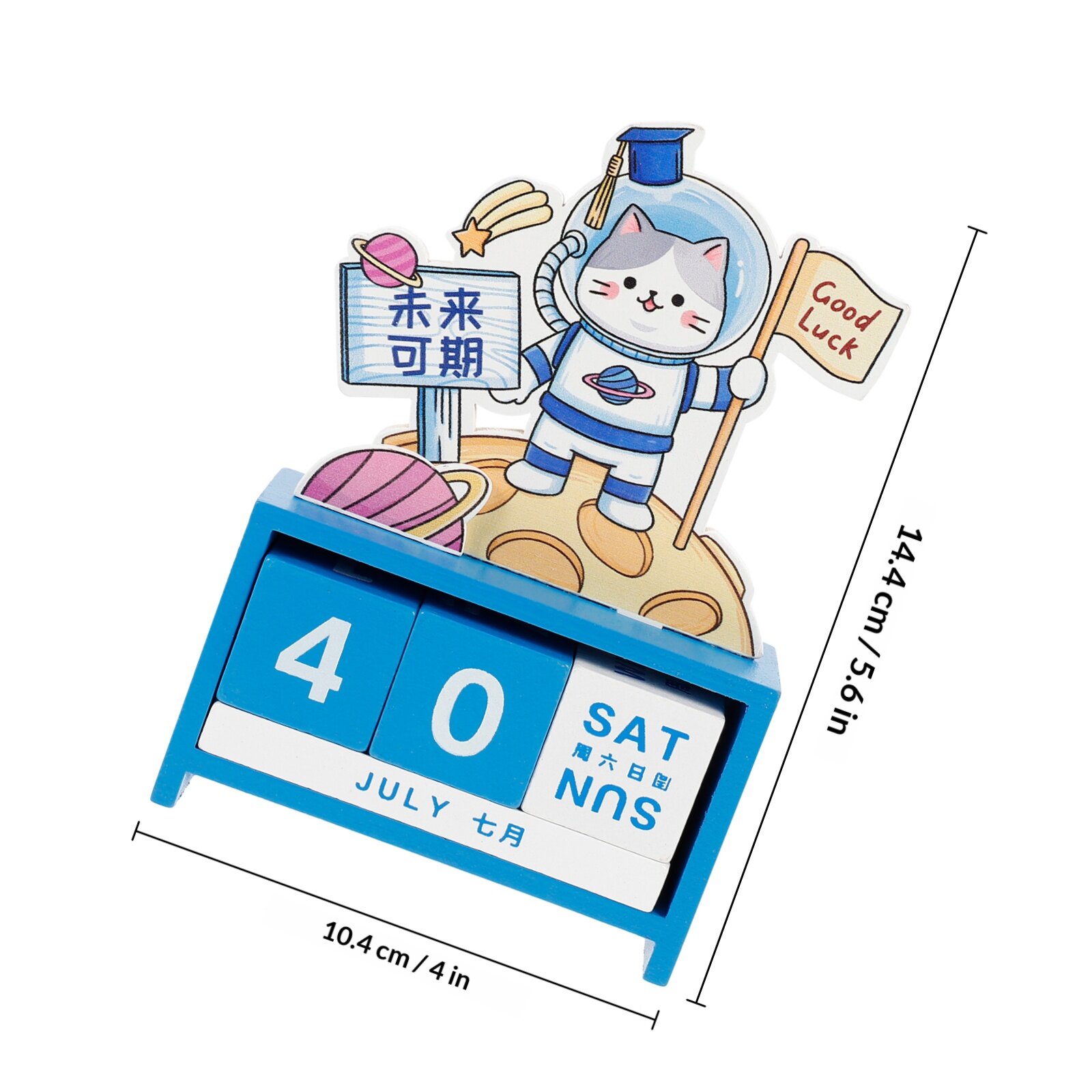 Деревянный Календарь На Стол Block Calendar Для Офиса И Дома 14.4X10.4CM