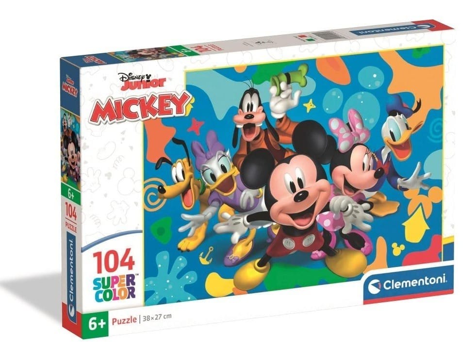 Пазл Clementoni Super Color Микки Маус и друзья, 104 элемента