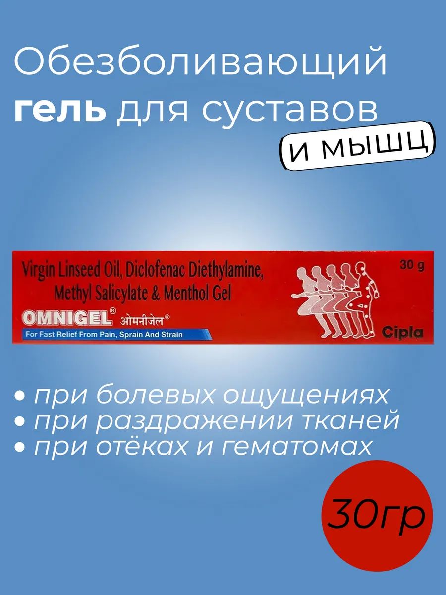 CIPLA Омнигель (Omnigel), обезболивающий гель, 30 гр
