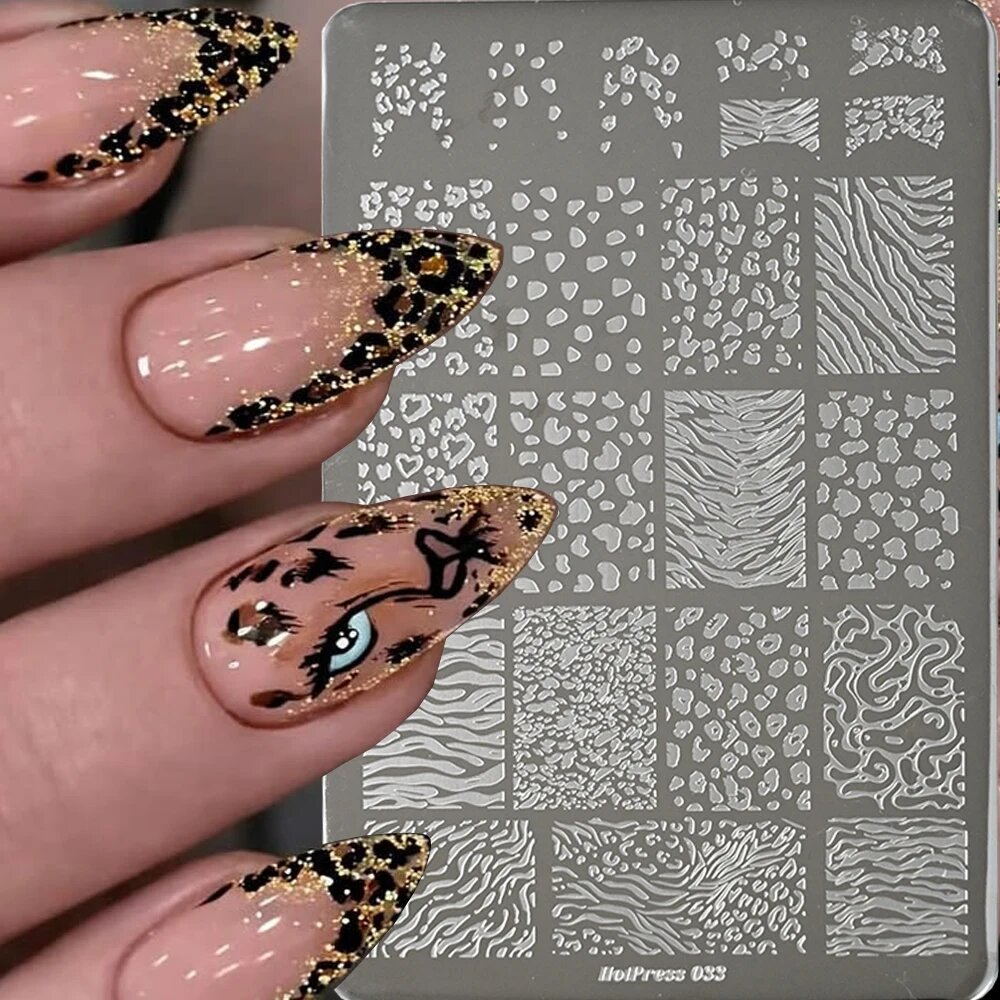 Пластина для стемпинга с принтом леопарда MAFANAILS NO1