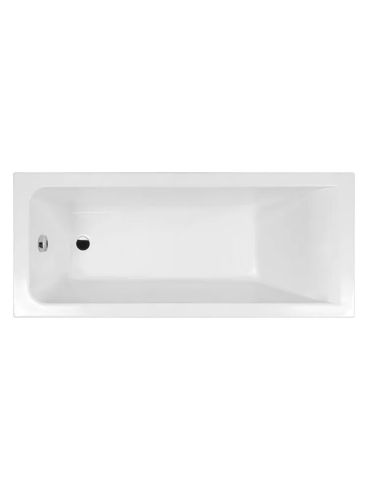 Акриловая ванна ALBA SPA Marry 170x70, с каркасом, пристенная, белая, глянцевая, прямоугольная