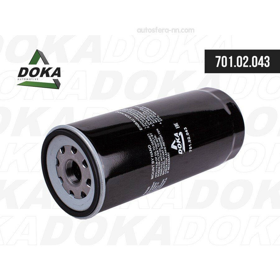 DOKA 70102043 Фильтр масляный H262 ?110mm 1,1/8"-16UNF Long life \Scania P/R 124. P 114 (96г.-)