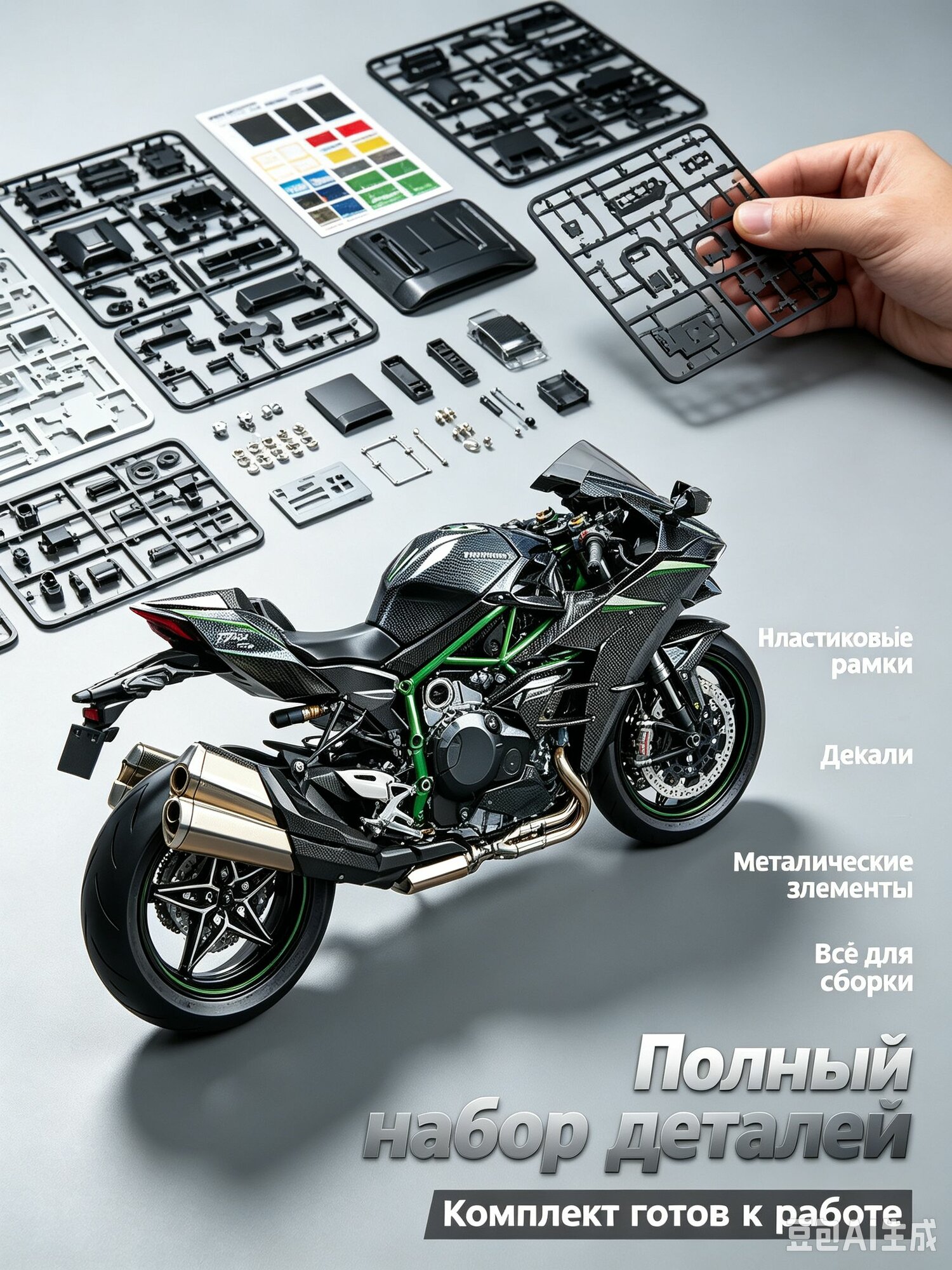 Сборные автомобилей модели Tamiya-14136 1/12 Kawasaki Ninja H2 Carbon Fiber Edition Motorcycle model kit