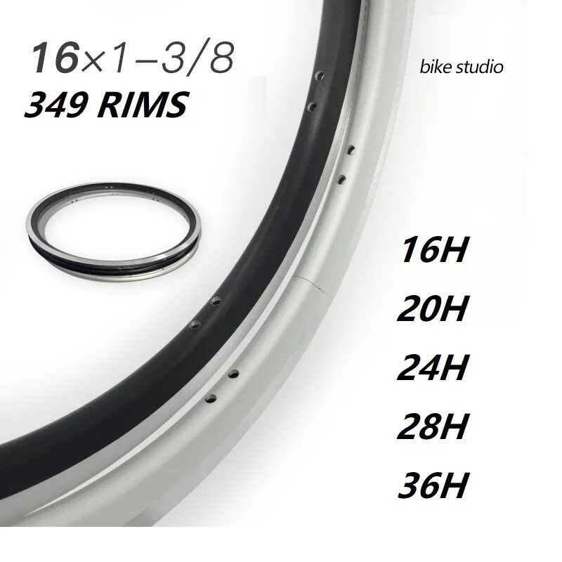 Litepro Обода 16" черные серебристые Uniform 28H