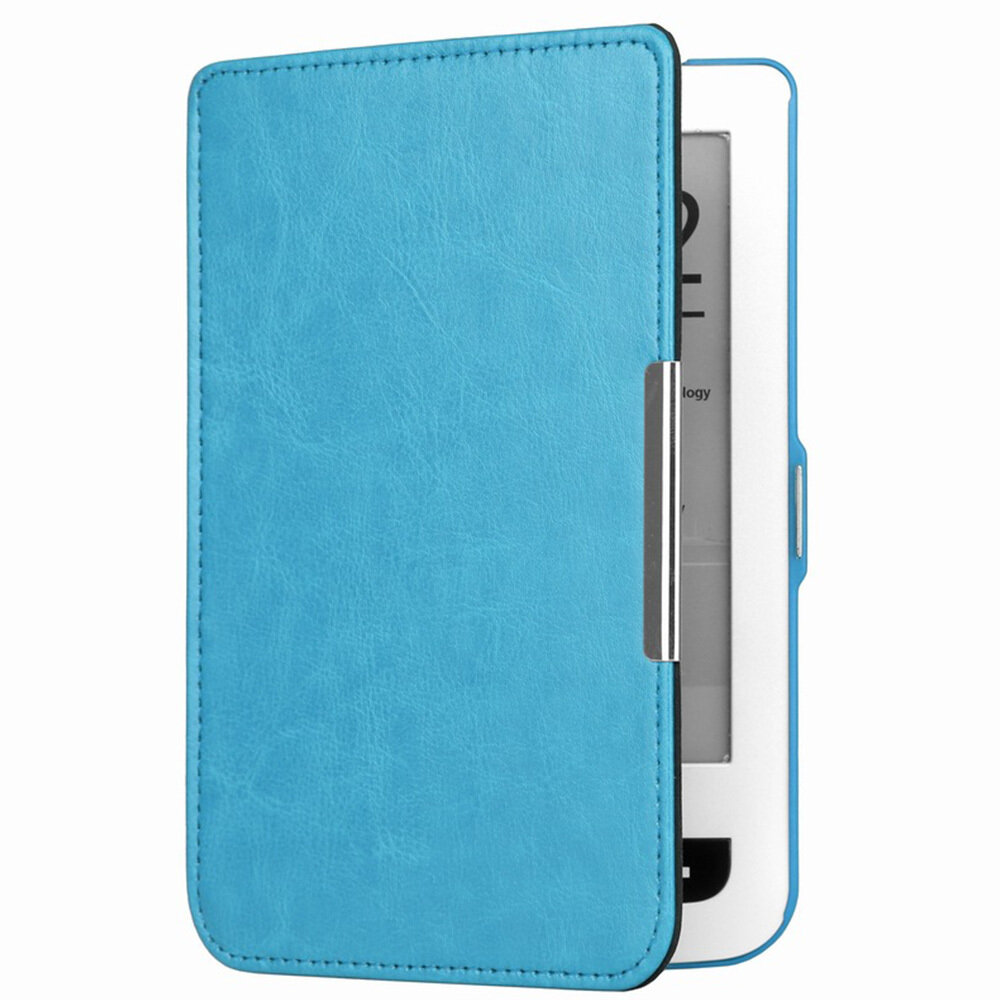 Чехол-обложка MyPads для электронной книги Pocketbook из качественной эко-кожи с возможностью быстрого снятия, бирюзовый