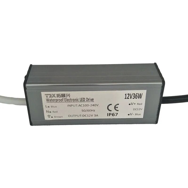 Блок питания 24v 24w с защитой ip67 для led лент, подсветки стен и уличного освещения
