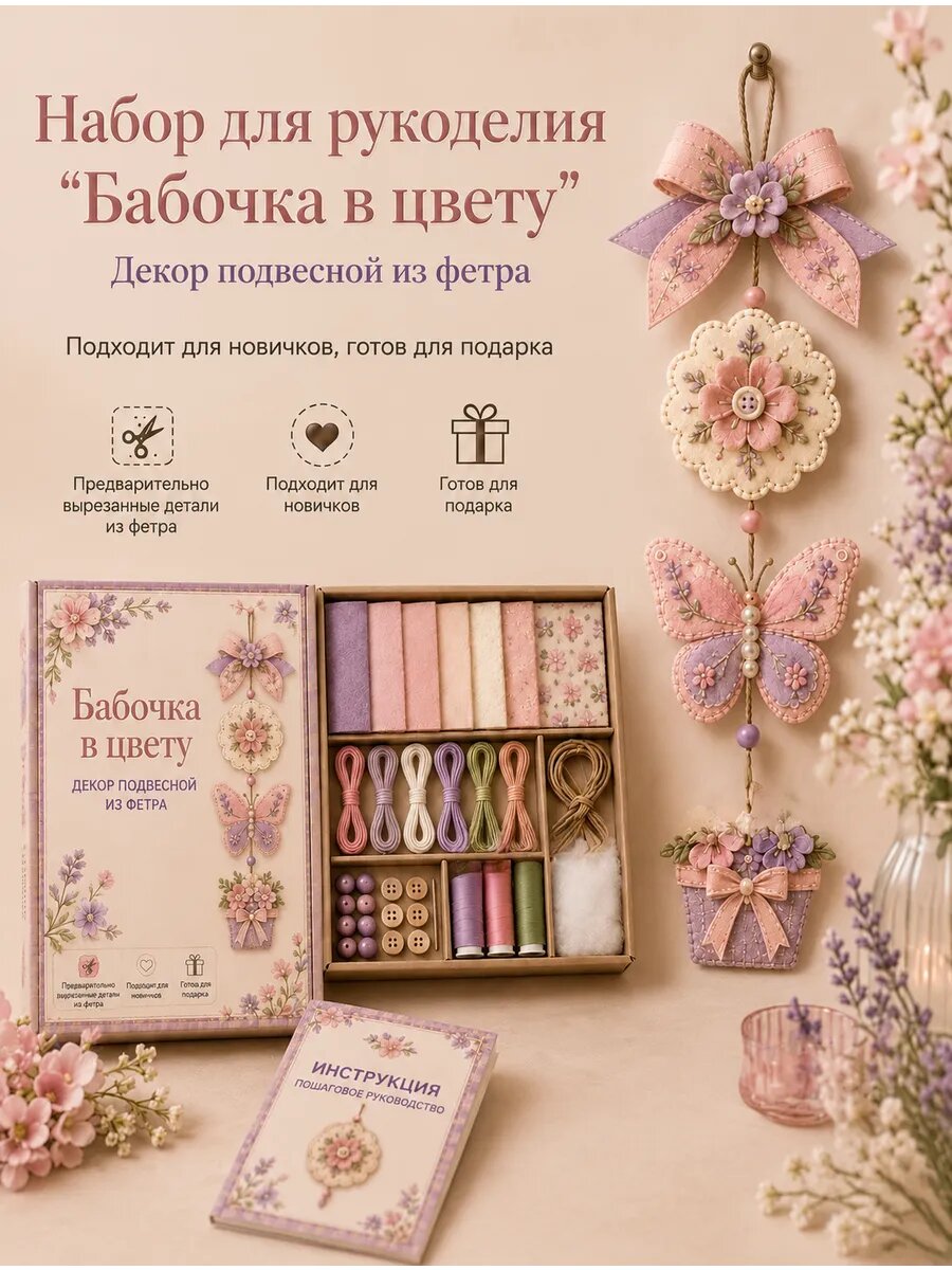 Набор для DIY-панно «Кардинал», праздничный декор