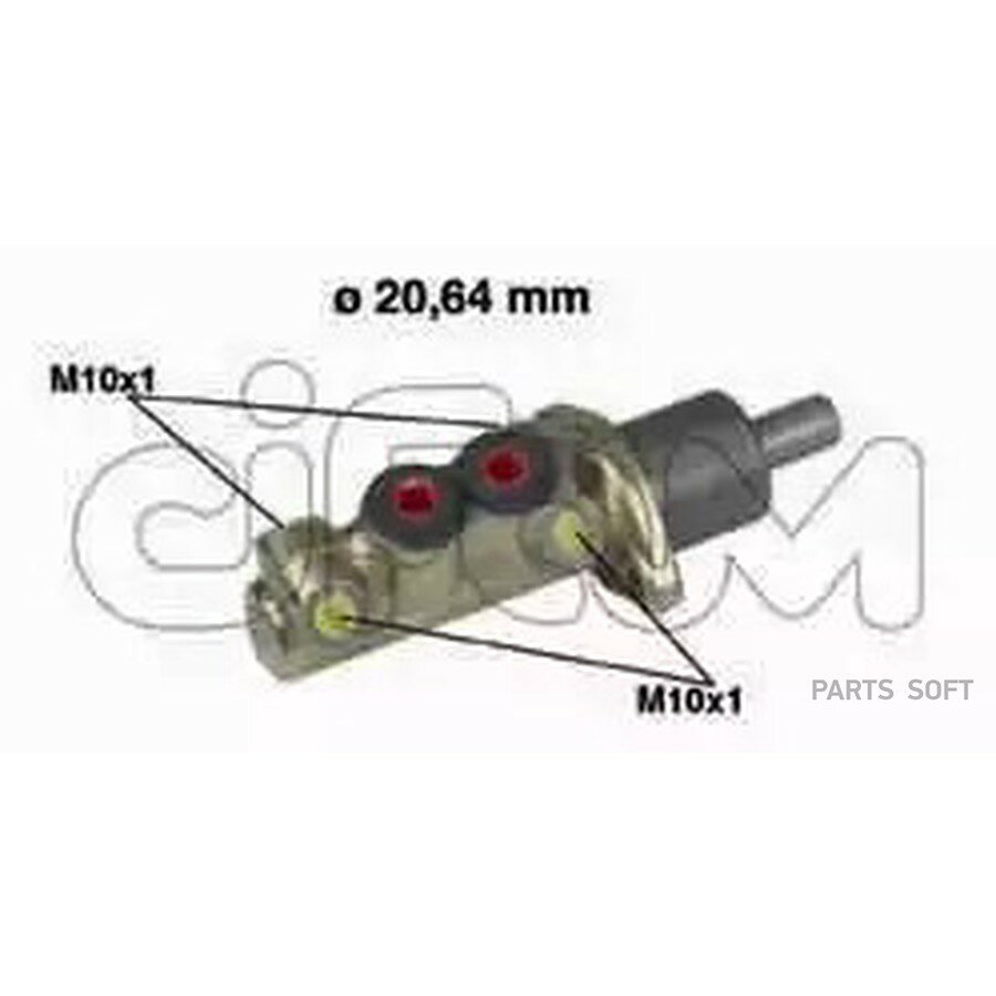 Главный тормозной цилиндр Seat Terra, VW Derby, Golf II, Jetta II, Polo, Scirocco 1977-94 от официального дистрибьютора, CIFAM, артикул 202039