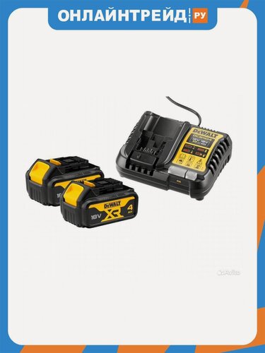 Изображение товара Набор Dewalt DCB1104M2: ЗУ DCB1104 + 2 АКБ DCB182 (18 В, 4 Ач)