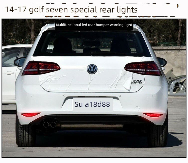 Пара задних фонарей для бампера Volkswagen Golf 2013-2022 гг, современные светодиоды, надежные