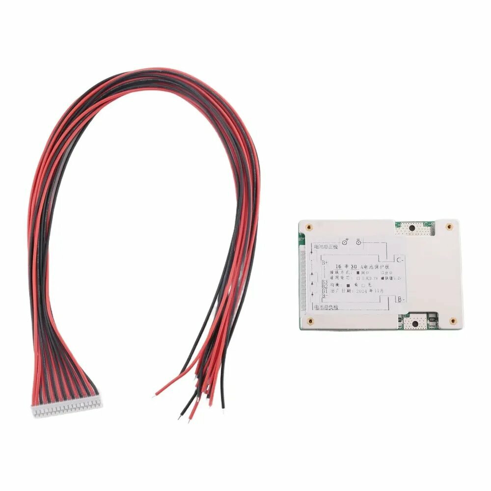 16S 48V 30A LiFePo4 плата защиты аккумулятора PCB с балансировкой