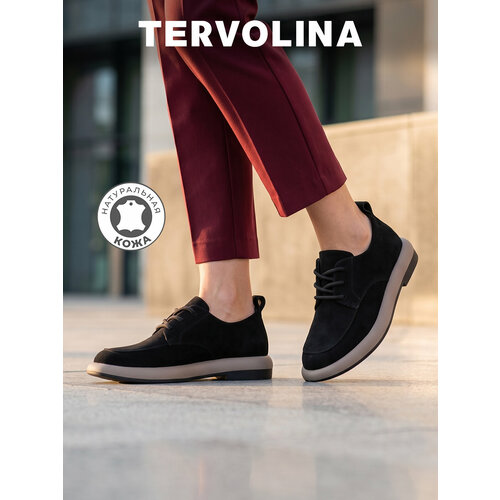 фото Полуботинки оксфорды tervolina, размер 36, черный