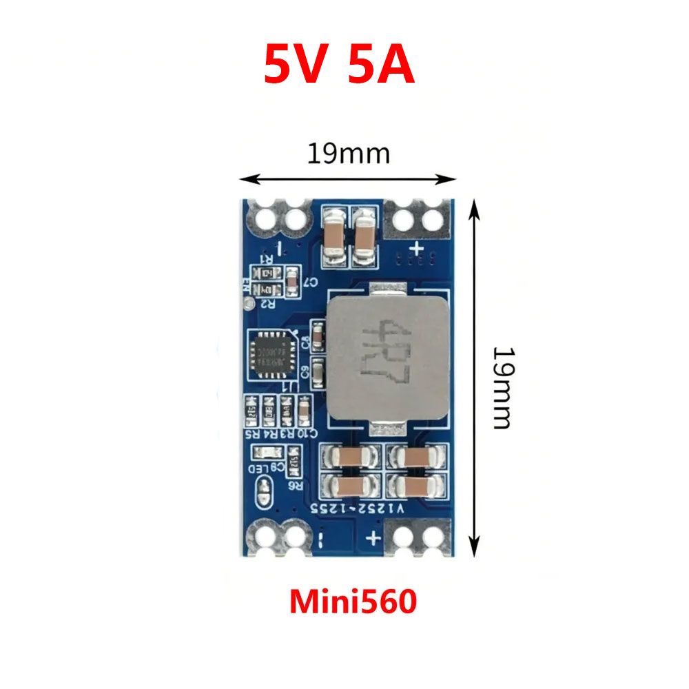 Модуль понижающего стабилизированного источника питания DC-DC Mini560 с выходным напряжением 5 В постоянного тока (печатная плата).