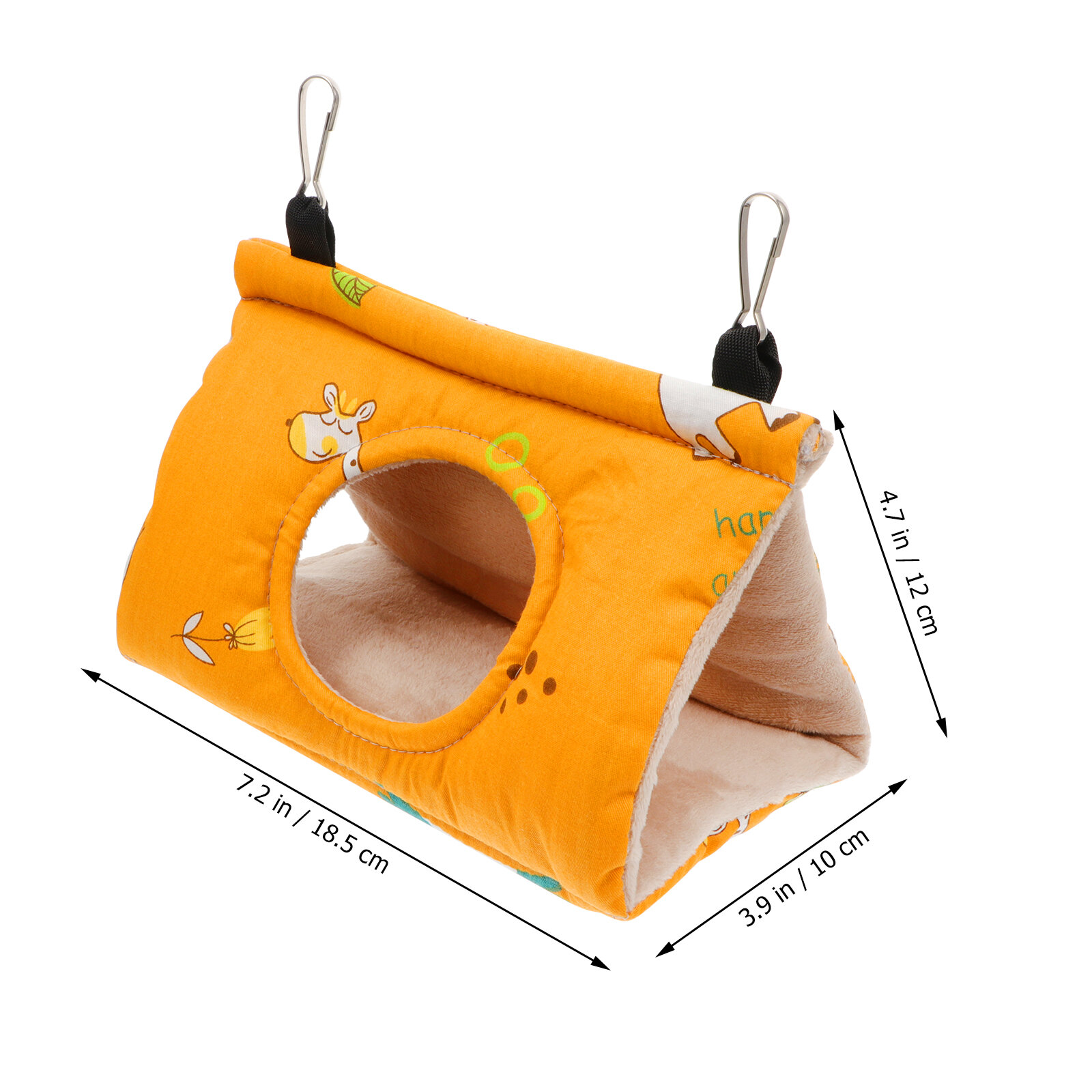 Кровать Для Птиц В Клетку Размером 18 5X10X12CM Оранжевый Цвет Удобная Мешочная Конструкция Для Отдыха И Сна