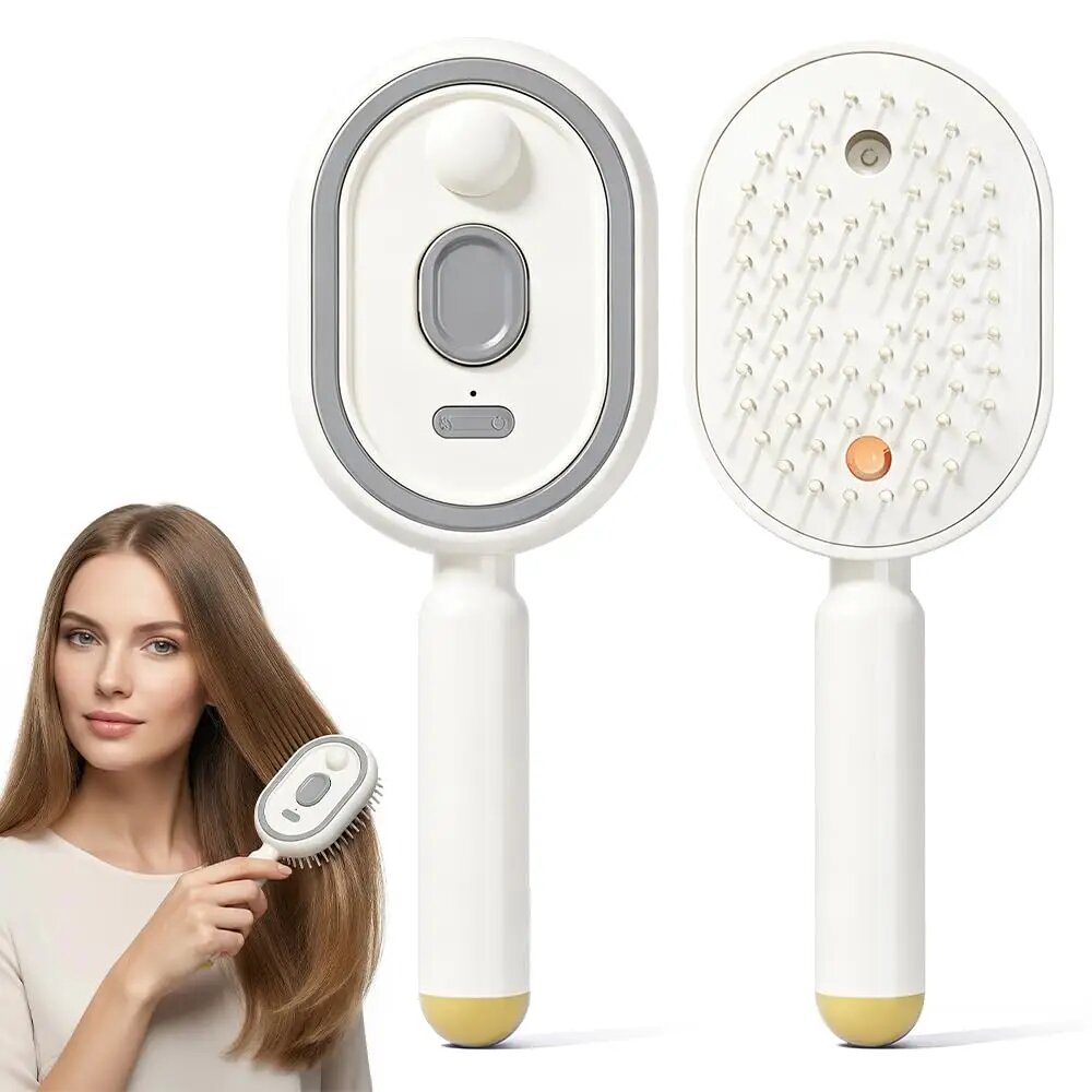 Паровая расческа для волос с воздушной подушкой Rice White 1PCS