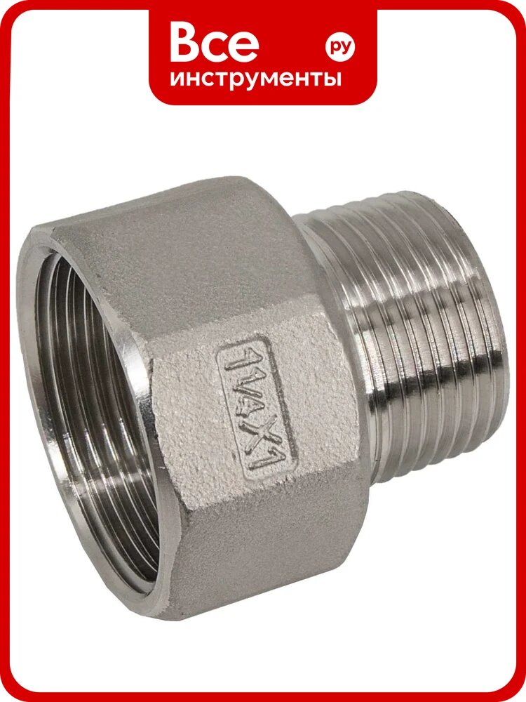 Футорка обратная NEWKEY нержавеющая сталь AISI304 DN32 x DN25 (1_1/4x1), (CF8), PN16 NK-FHBN32x25/4