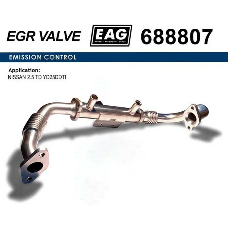 Радиатор охлаждения EGR NISSAN 2.5 TD YD25DDTI EAG от официального дистрибьютора, EAG, артикул 688807