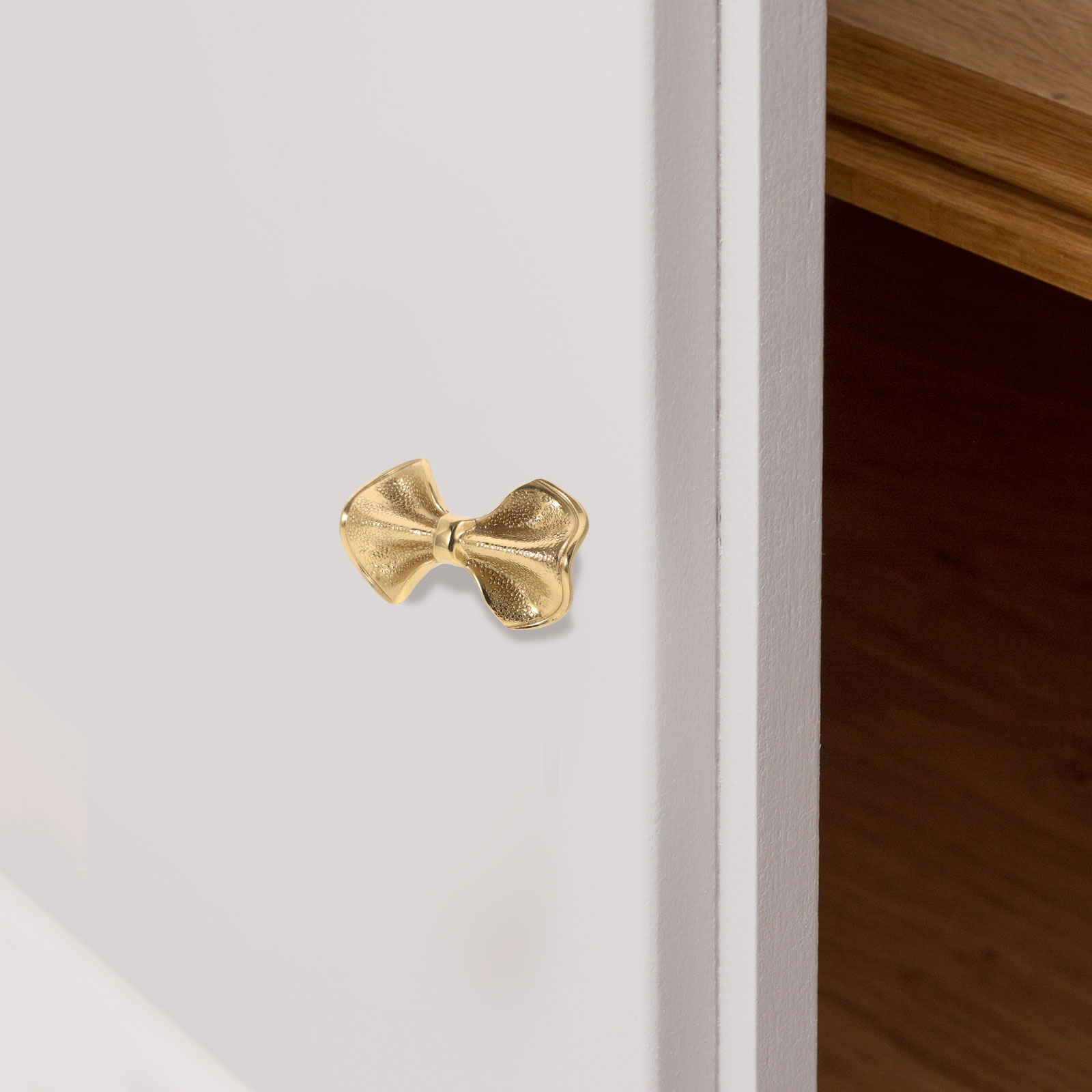 Набор Из 1 Штуки Ручка Для Дверцы Шкафа Кухонный Кнопочный Подок Brass Bow Handle Золотой 4 50X2 50X2 40Cm