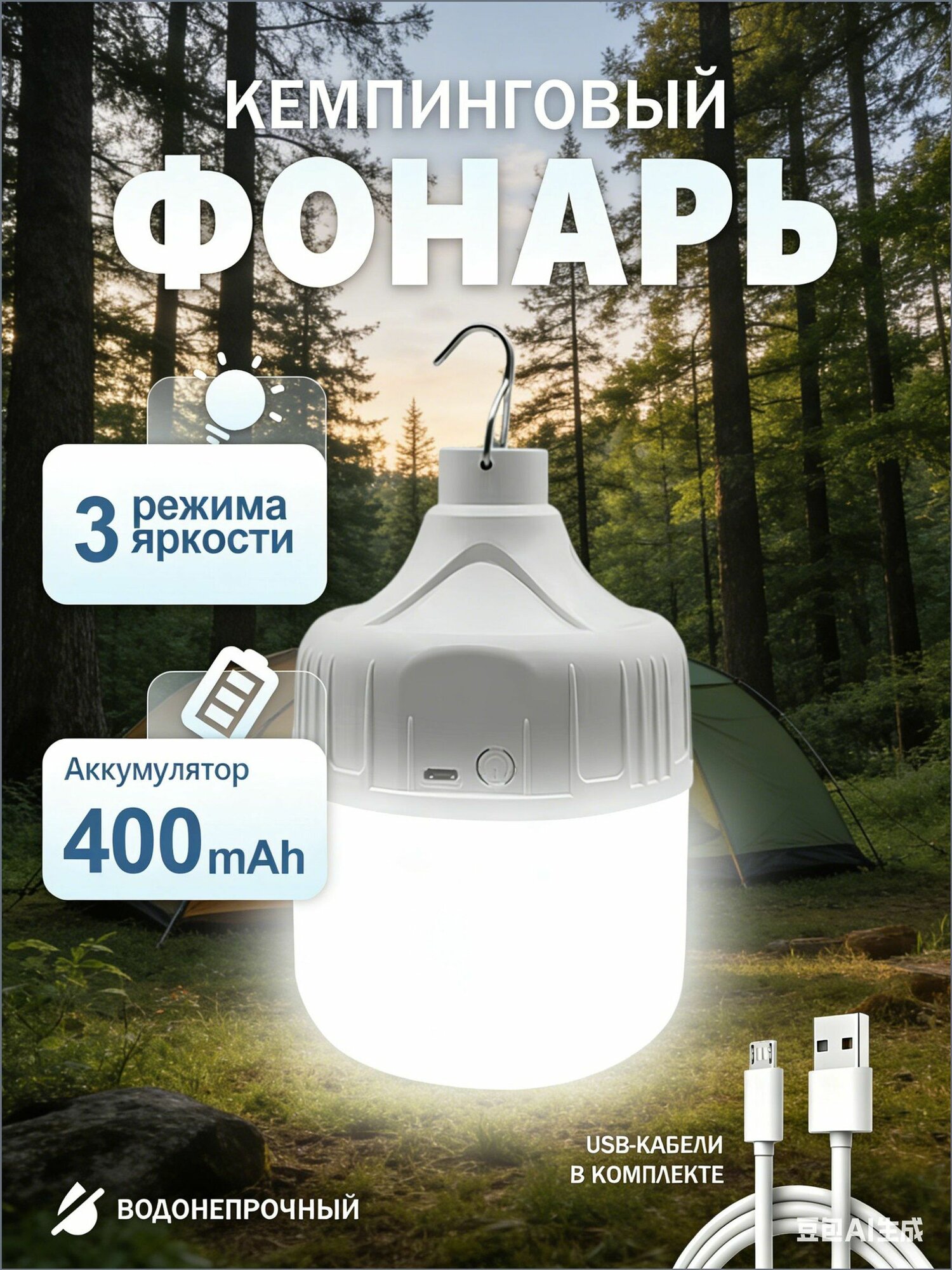 Кемпинговый фонарь, Разноцветный