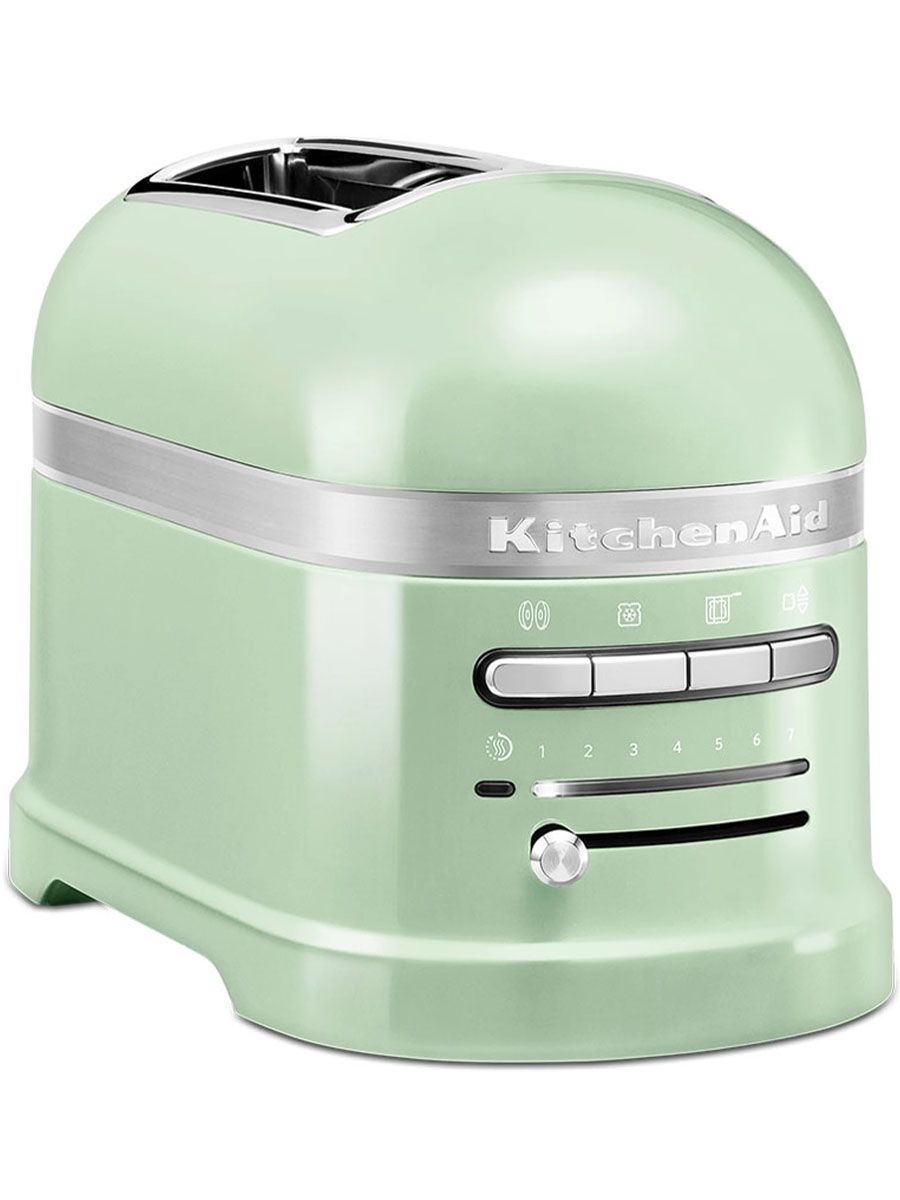 Тостер KitchenAid 5KMT2204EPT, 1250 Вт, 4 режима, 7 степеней обжаривания, решетка для сэндвичей, поддон для крошек, фисташковый