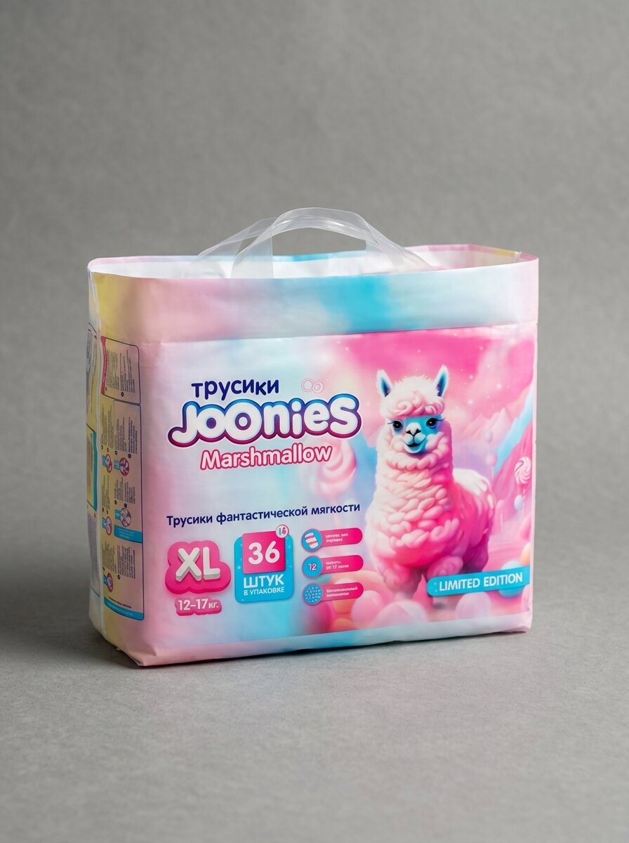 Подгузники-трусики Joonies Маршмеллоу, размер XL (12-17 кг), 36шт