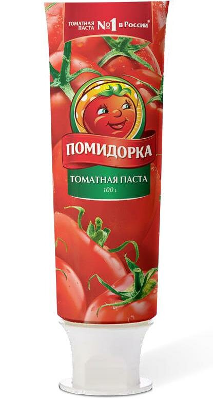 Упаковка из 18 штук Паста томатная Помидорка туба 100г