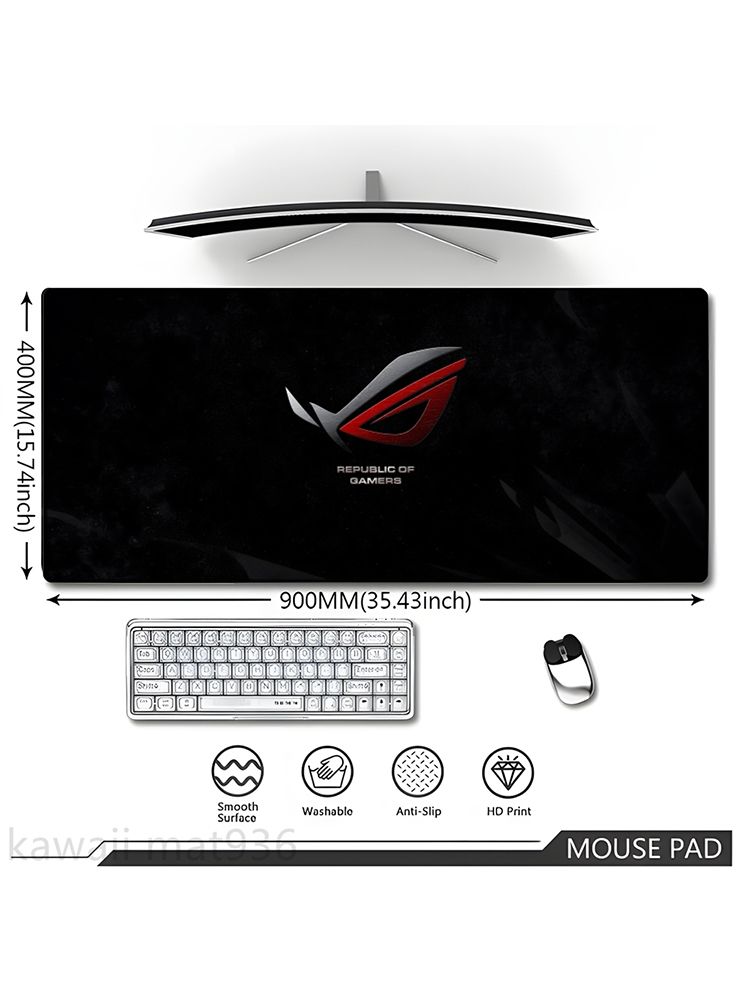 Размер 40x90 см, игровой коврик для мыши HP, прецизионная силиконовая подушка для клавиатуры с фиксацией краев, настольный коврик HyperX