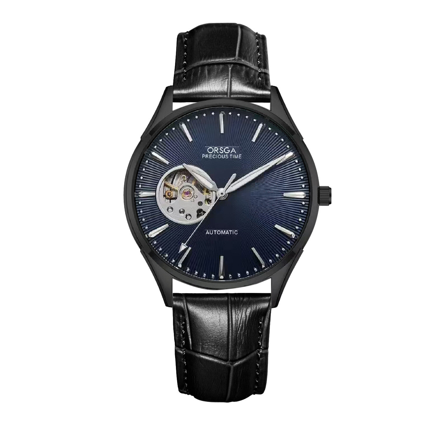 Мужские механические часы ORSGA Skeleton Business Automatic Mechanical Watch: простые и стильные механические наручные часы