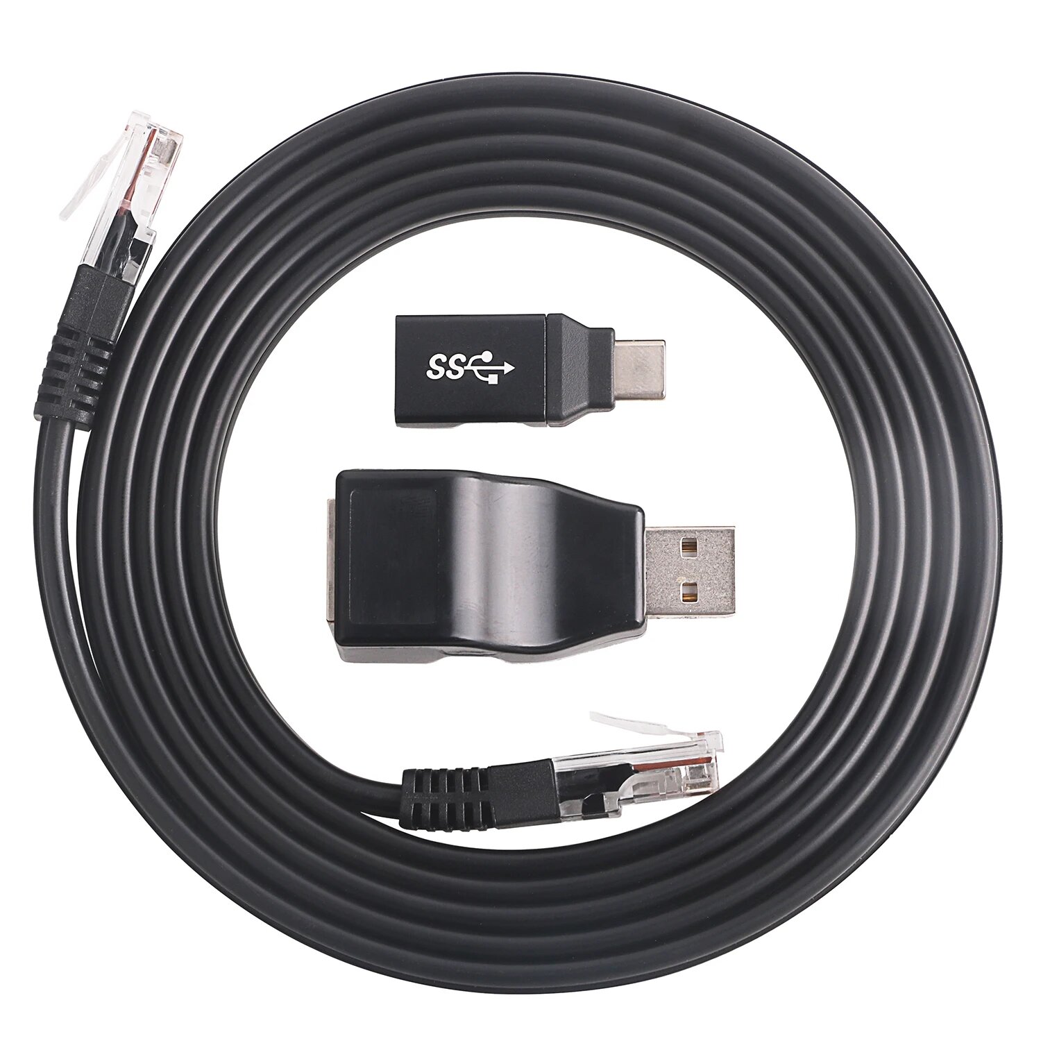 Консольный кабель USB или Type C для Cisco, последовательный консольный кабель USB Type C к RJ45 8P8C RS232 для роутеров и брандмауэра 1,8 м