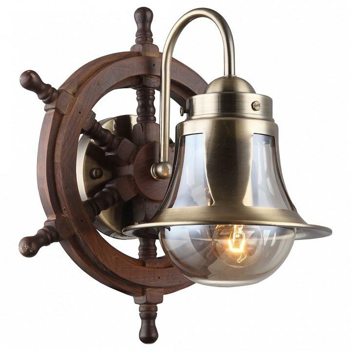 Бра Omnilux Croce OML-50701-01 цвет плафона подвески Бронза, Прозрачный, цвет арматуры Коричневый