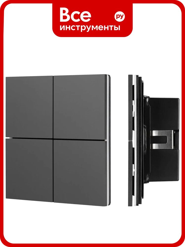 Кнопочная панель INTELLIGENT ARLIGHT KNX-304-23-IN Black IARL, IP20, металл 039663