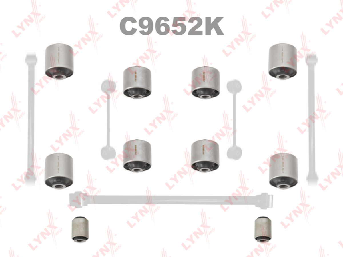 C9652K Комплект Сайлентблоков Lynxauto (LYNX C9652K)